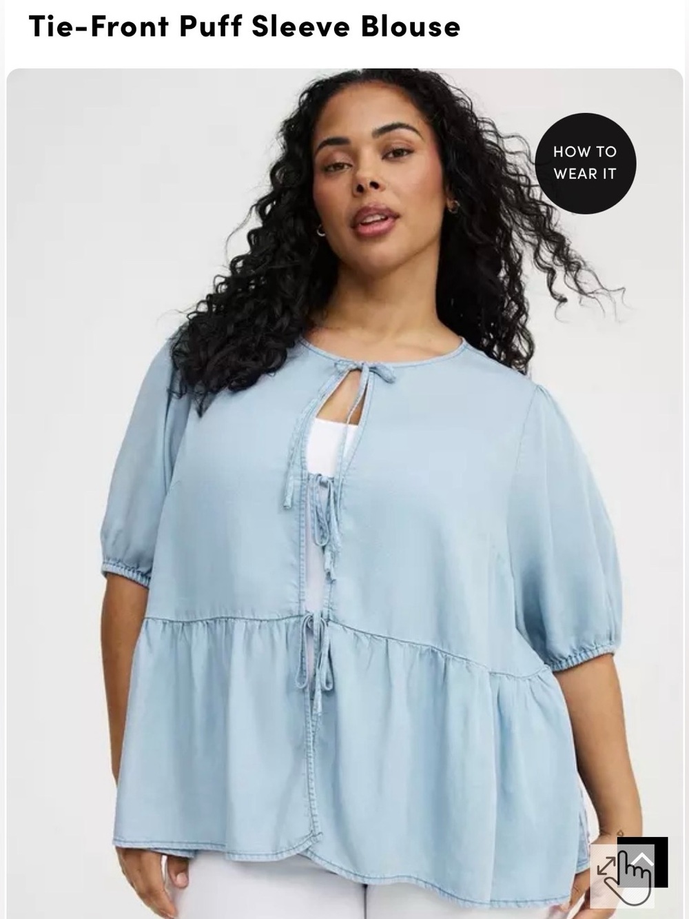 NWT Torrid Tie-Front Top
